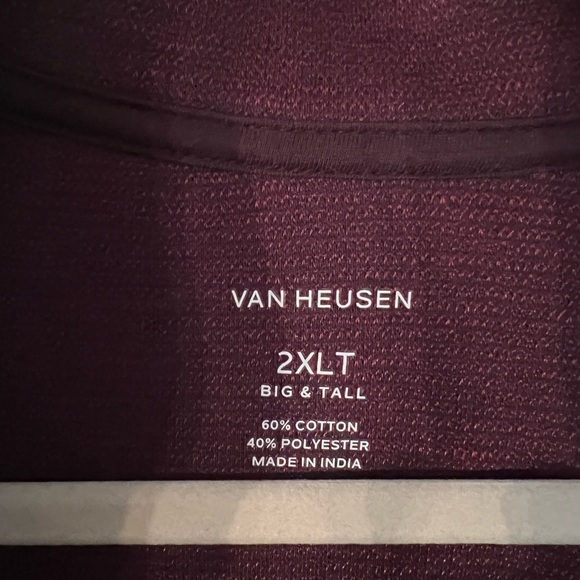 Van Heusen pull over sweater in burgundy 2X large, big and tall men’s - Picture 4 of 5